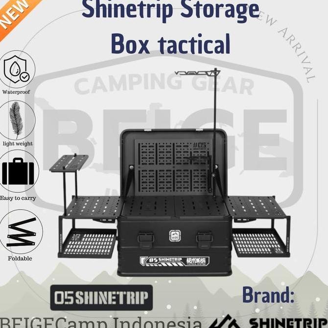 Beige Storage Box aluminium camping outdoor