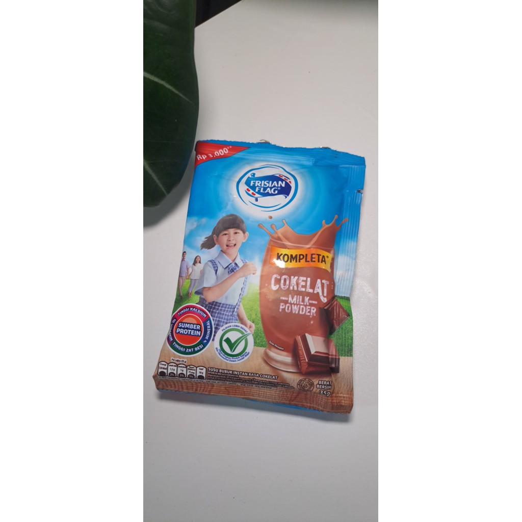 

FRISIAN FLAG KOMPLETA SUSU BUBUK SACHET 30G/ ISI 10/ RASA COKLAT