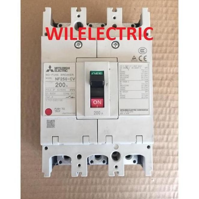 Mitsubishi NFB / MCCB / No Fuse Breaker NF250-CV 3P 200A 200 A ORI