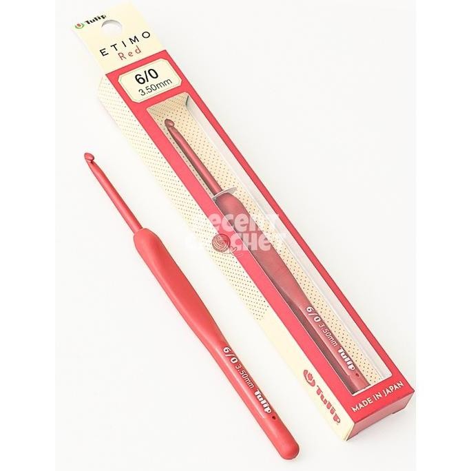 

[SATUAN] HAKPEN (ALAT/JARUM RAJUT) TULIP ETIMO RED CROCHET HOOKS WITH CUSHION GRIP UKURAN 1-10.5