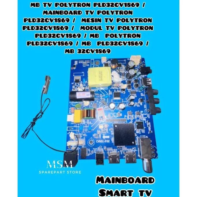 TERBARU - MB TV POLYTRON PLD32CV1869 /  MAINBOARD TV POLYTRON PLD32CV1869 /  MESIN TV POLYTRON PLD32