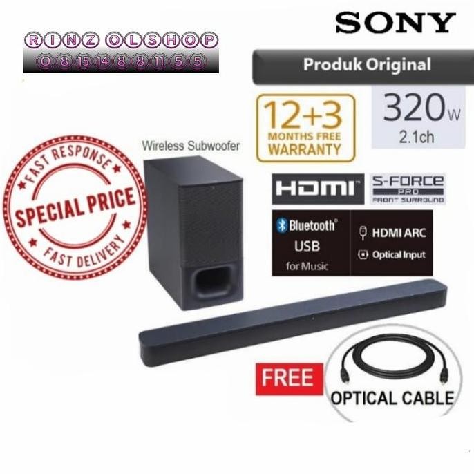 JB SOUNDBAR SONY HT-S350 BLUETOOTH WIRELESS SUBWOOFER HTS350 2.1ch None