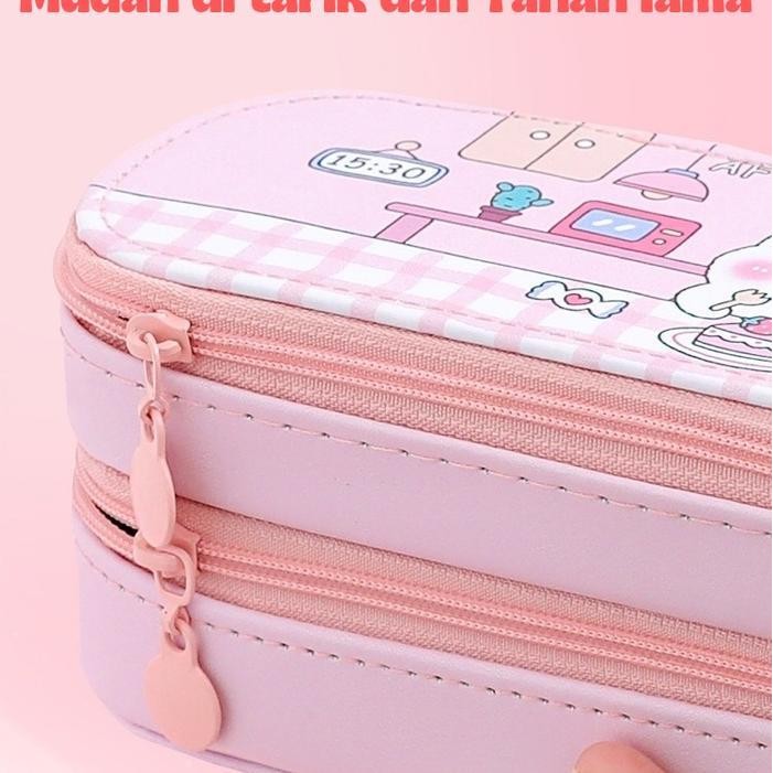 

WSS Kotak Pensil 2 Layer Motif karakter waterproof importt