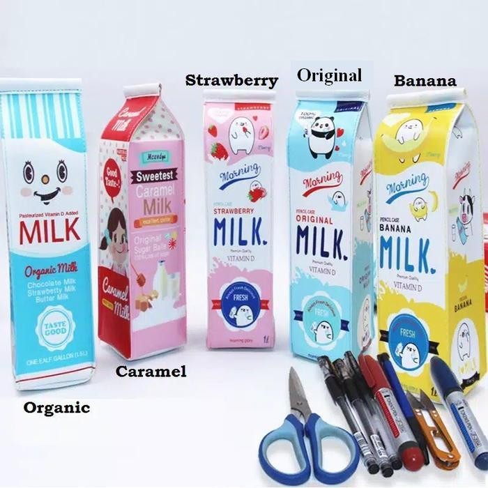 

WSS KOTAK PENSIL LUCU BENTUK MILK KOTAK SUSU / PENCIL CASE / TEMPAT PENSIL
