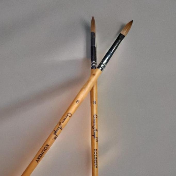 

D Acrylic Brush No 8 Batang Kayu. Merk Green Angel.