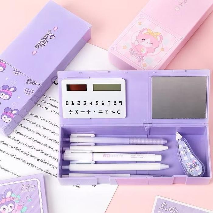 

WSS Kotak Pensil Lipat Karakter Tempat Pensil Multifungsi Plus Kalkulator Kotak Alat Tulis Kartun Stationery Bisa Dilipat