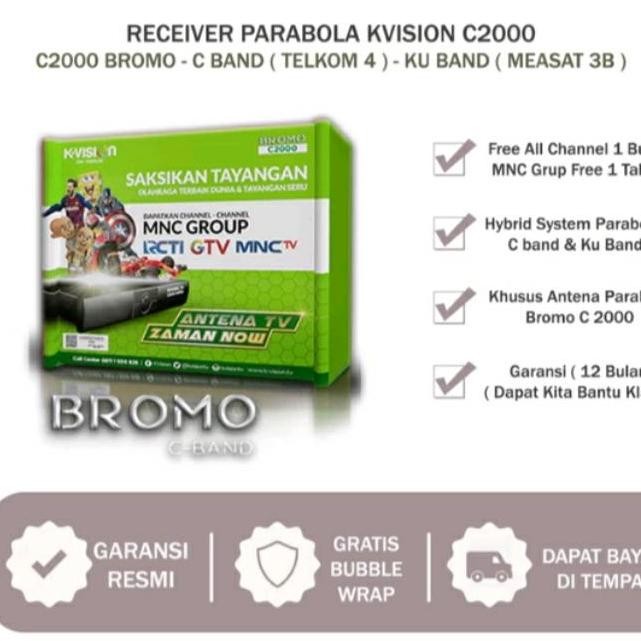 HARGA DISC - Receiver Parabola Kvision Bromo C2000 HD/ Receiver K-Vision Hybrid