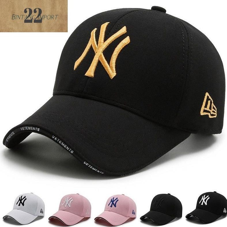(Terbaru) Topi Baseball NY Polos Bahan Cotton Topi Baseball NY Topi Distro Topi Baseball Bordir Topi