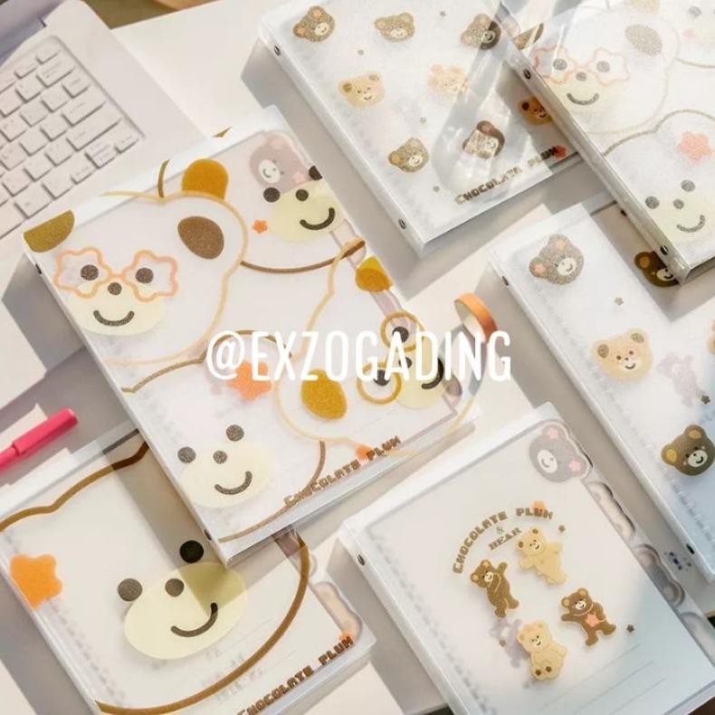 

Original Buku Binder A5 B5 Note File Holder Motif Beruang 60 Lembar Loose Leaf Kertas Bergaris. 1 Pcs Ku09