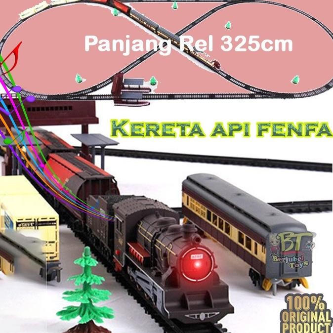 Best Seller [Original Fenfa] Mainan Anak Laki Laki Kereta Api Mainan Rel Panjang 325 Cm Miniatur Ker