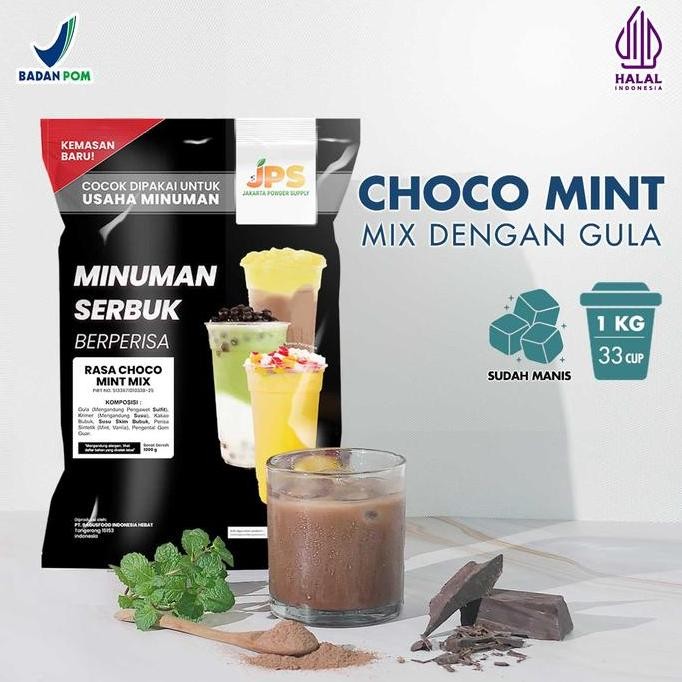 

Baru Jps Bubuk Minuman Choco Mint Instan - Powder Drink Coklat Mint Plus Gula
