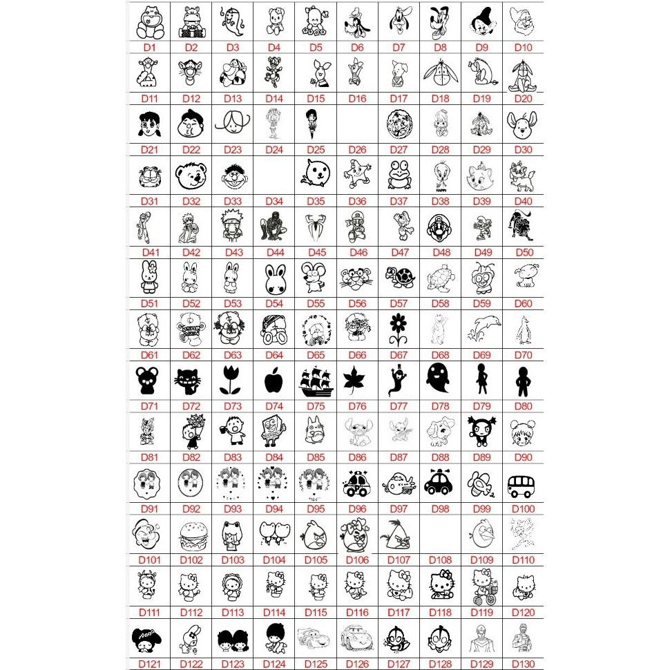 

^_K3C_^ Stamp / Custom Stamp / Stempel Www (Burger, French Fries, Cupcake) Ta-127