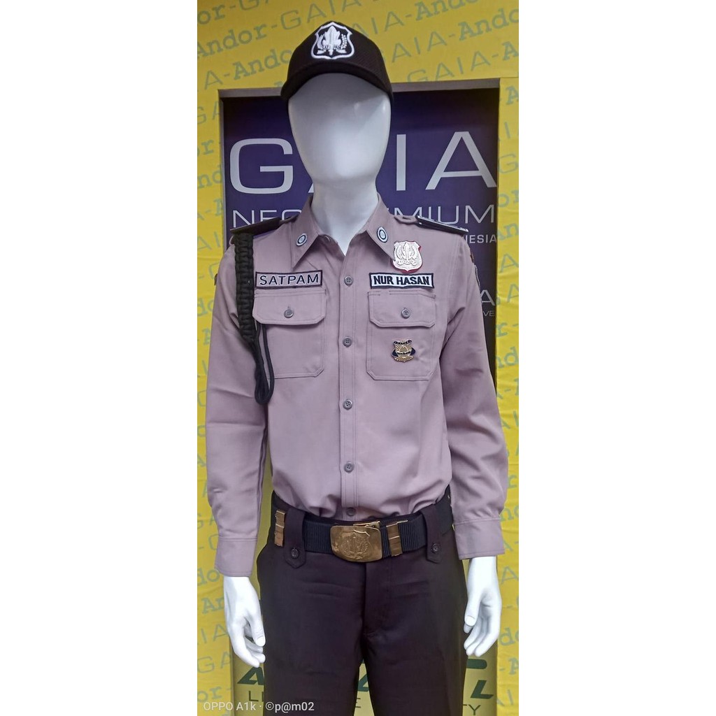 Baju Seragam Satpam - Security Terbaru Pdl Sus Bahan Gaia Neo Premium