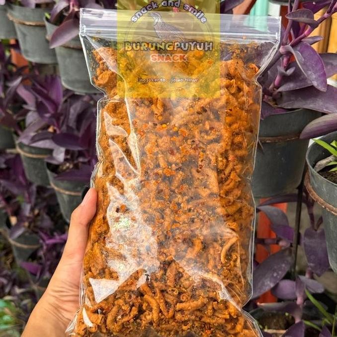 

Usus Crispy 1KG / 1 KG Kripik Usus Bumbu Pedas Daun Jeruk Pedas Food Premium jaya makmur 2 doyok snack