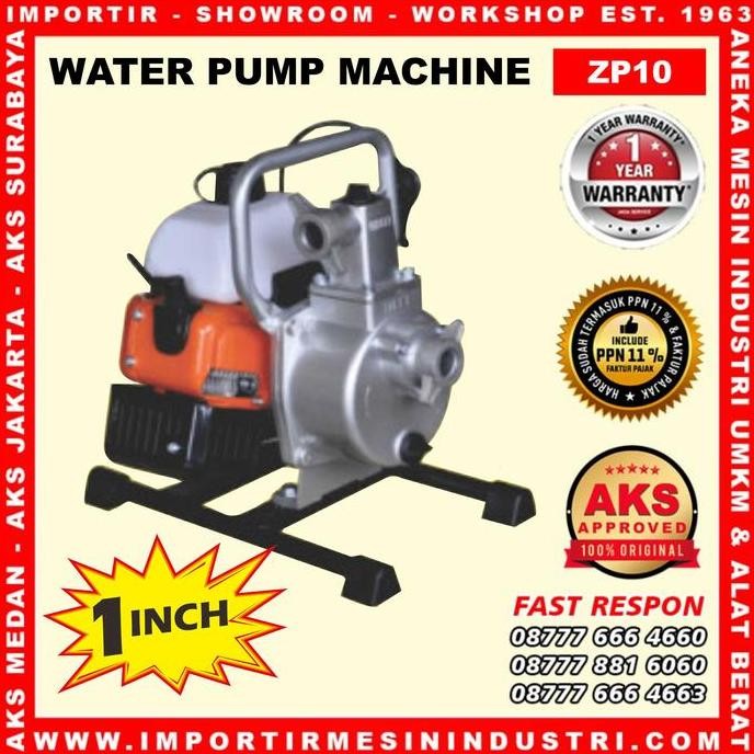 Original Mesin Pompa Air Honda ZP10 Water Pump 1 Inch Bensin Portable Irigasi Sawah