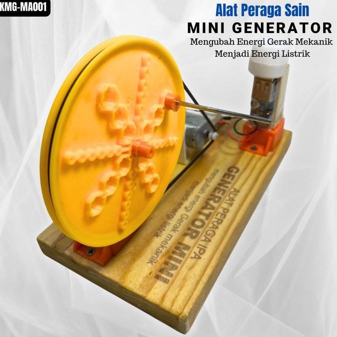 KMG-MA001 Alat Peraga Ipa mini generator generator mini mengubah energi gerak mekanik menjadi listri