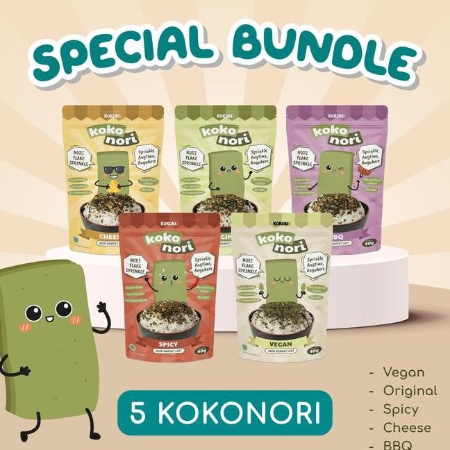 

Bundling 5Pcs Koko N Abon Rumput Laut Tabur Seaweed Flake N