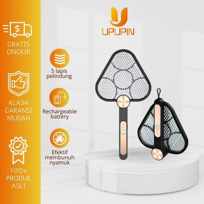 Original UPUPIN Raket Nyamuk 2in1 Multifungsi - Perangkap & Pembasmi Nyamuk Elektrik