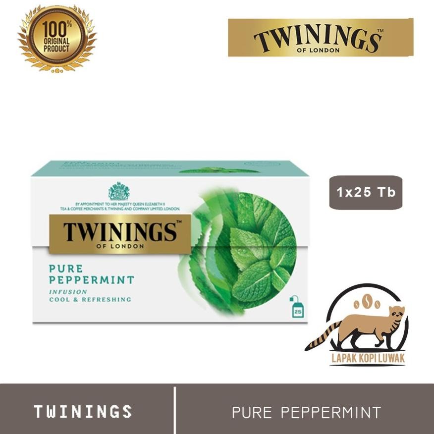 

SALE! TWININGS PURE PEPPERMINT INFUSION - TEH CELUP HERBAL 100% DAUN MINT