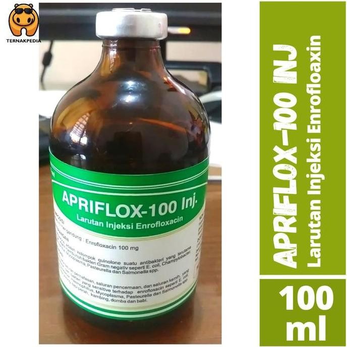 APRIFLOX-100 Injeksi 100ml - Antibiotik Hewan - Antibiotik Pernapasan