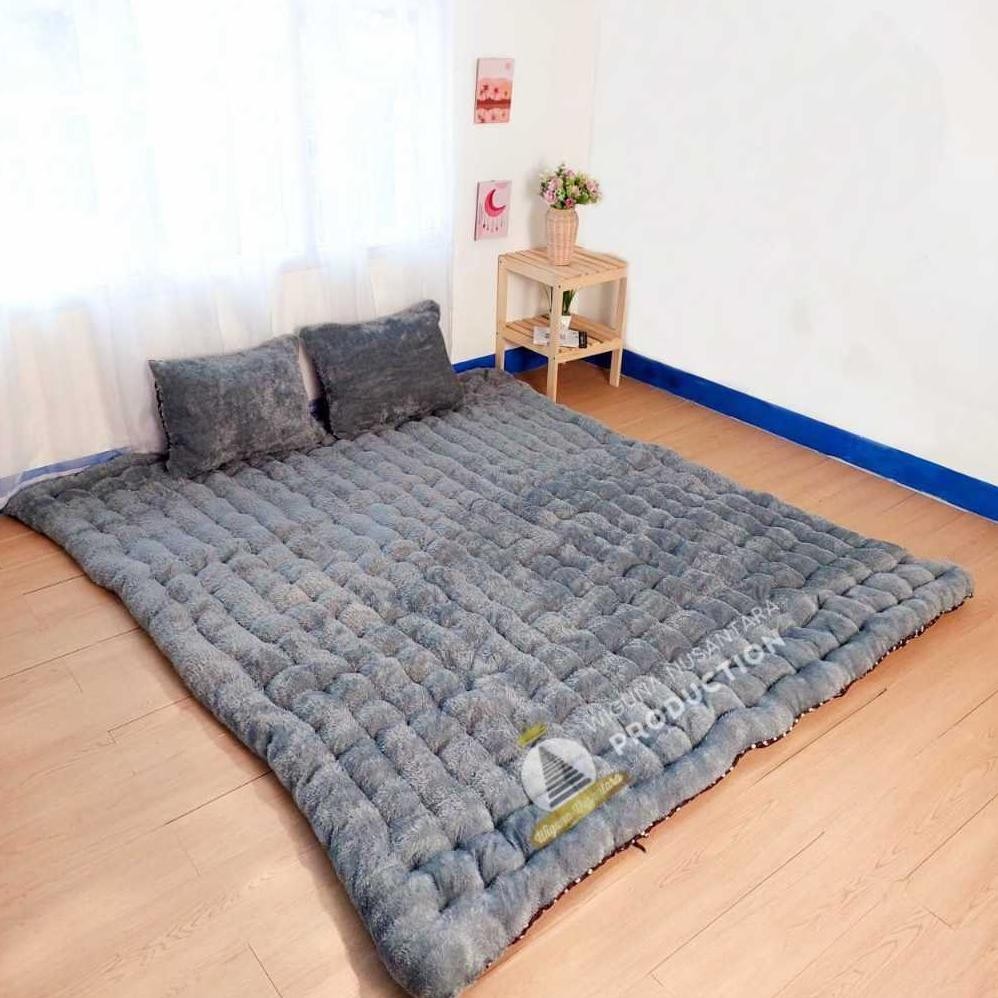 Kasur Gender Bulu Lantai Rasfur 200 / 180 / 140 / 120 Surpet Premium Jumbo Tebal Bonus 2 Bantal