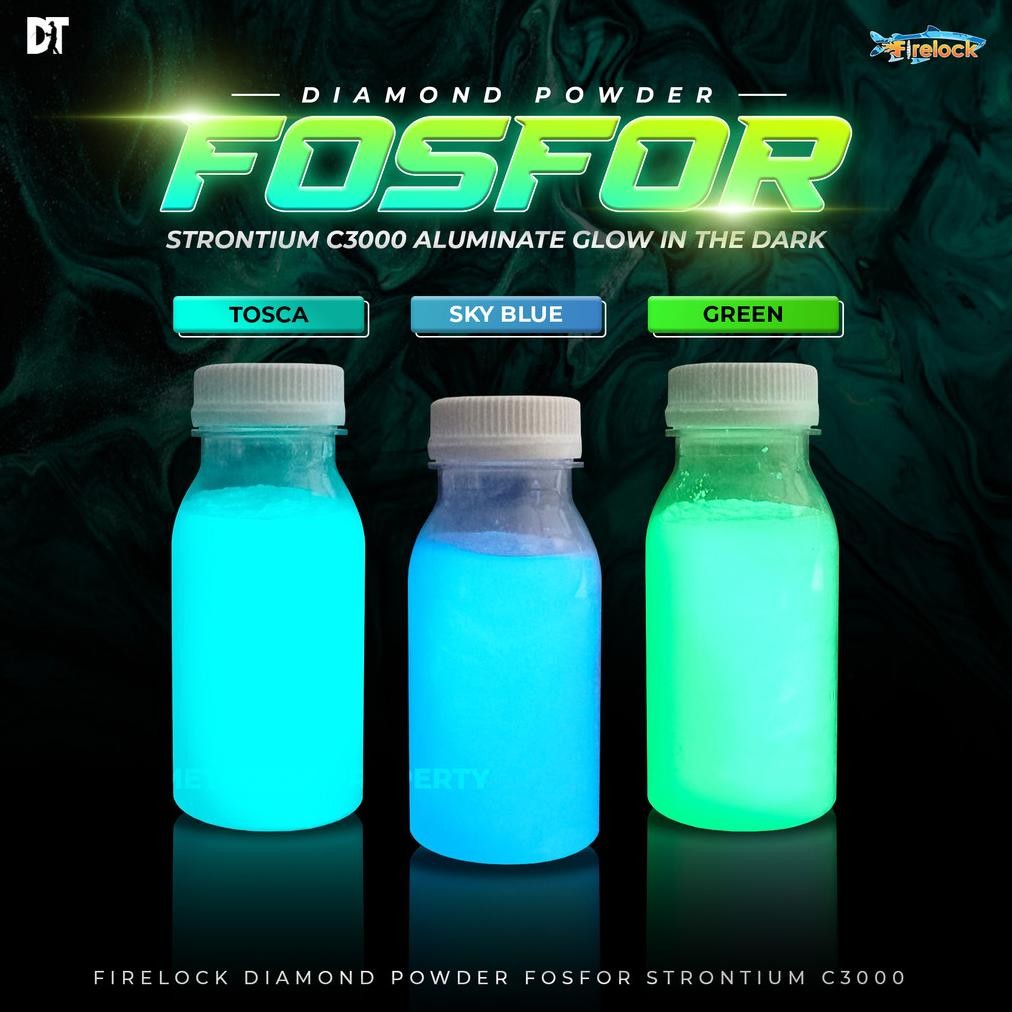 Termurah Firelock Diamond Fosfor Powder | Bubuk Posfor Glow In The Dark  | 10 25 50 Gram | Bubuk Gid