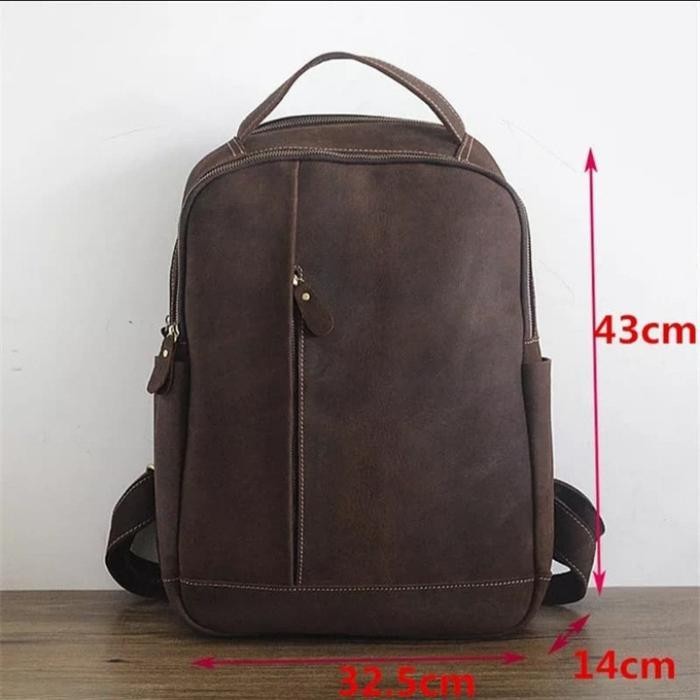Tas Punggung Pria Kulit Asli Backpack Kulit Asli Ransel Kulit Asli