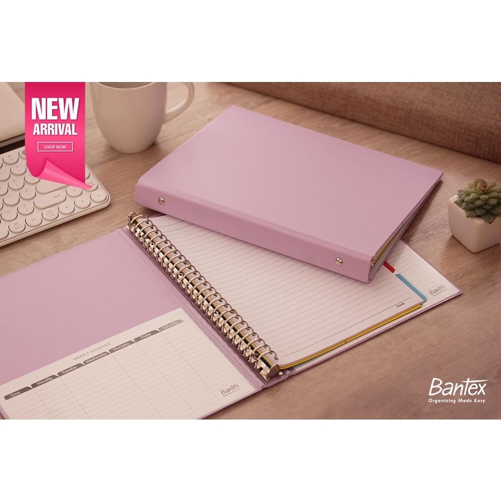 

Siap Kirim Binder Bantex Note B5 26 Ring Besi Loose Leaf Light Lilac #1326 24