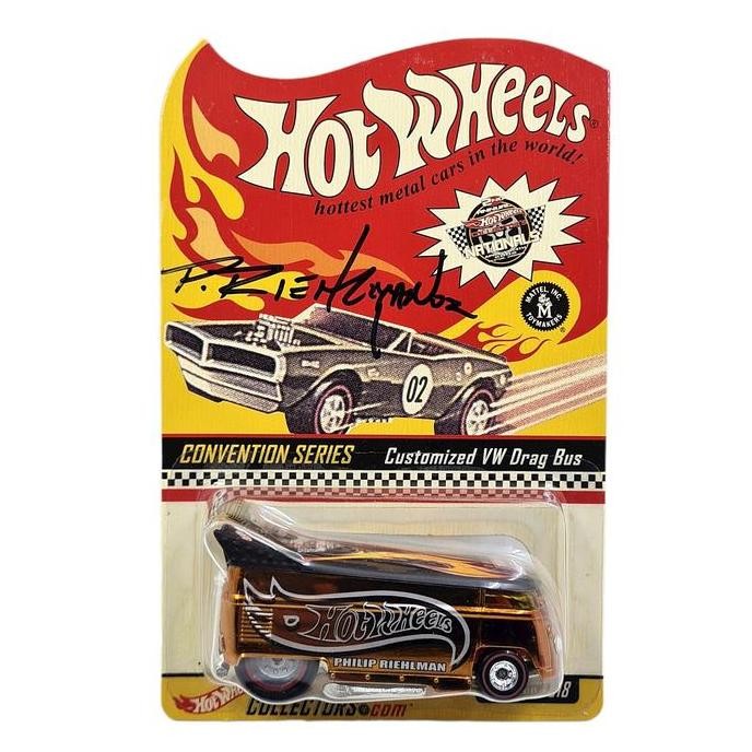 Hot Wheels Customized VW Drag Bus Philip Riehlman With Sign