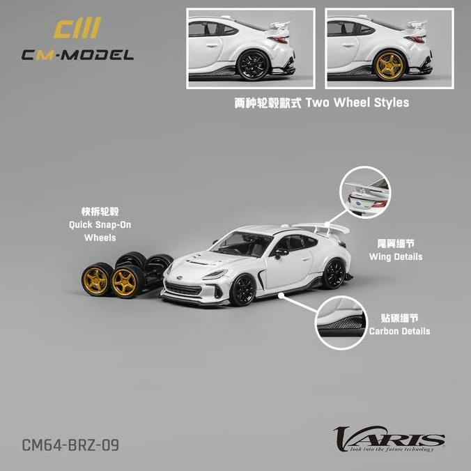 CM64-BRZ-09 - CM Model 1:64 Subaru BRZ Varis Widebody (White) BRZ