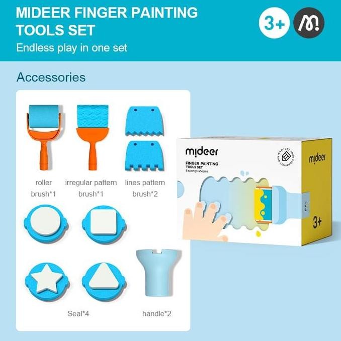 

Mideer Finger Painting Tools Set Sponge Alat Gambar Anak