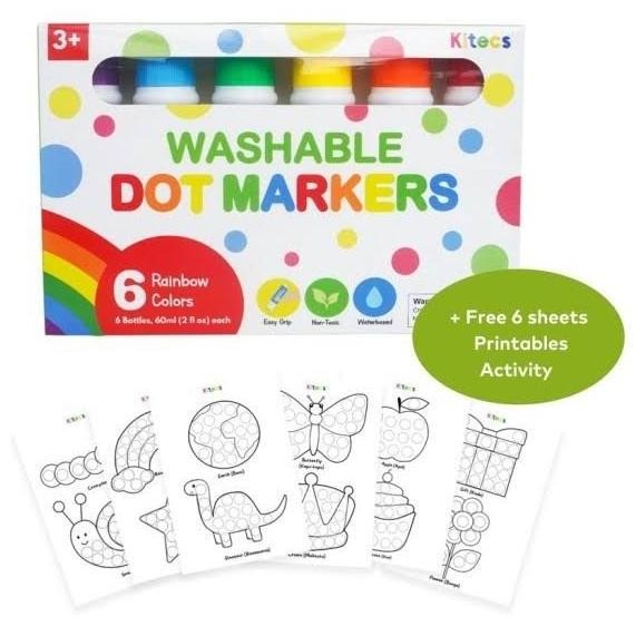 

Kitecs Washable Dot Marker 6 Warna Colour Free Printable Worksheet