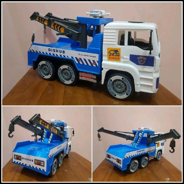 Mainan Mobil Derek Ukuran Besar - Mainan Mobil Derek Dishub - Mainan Mobil Derek Jumbo