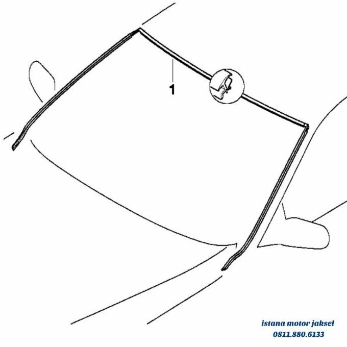 KARET KACA DEPAN ATAS BMW E39