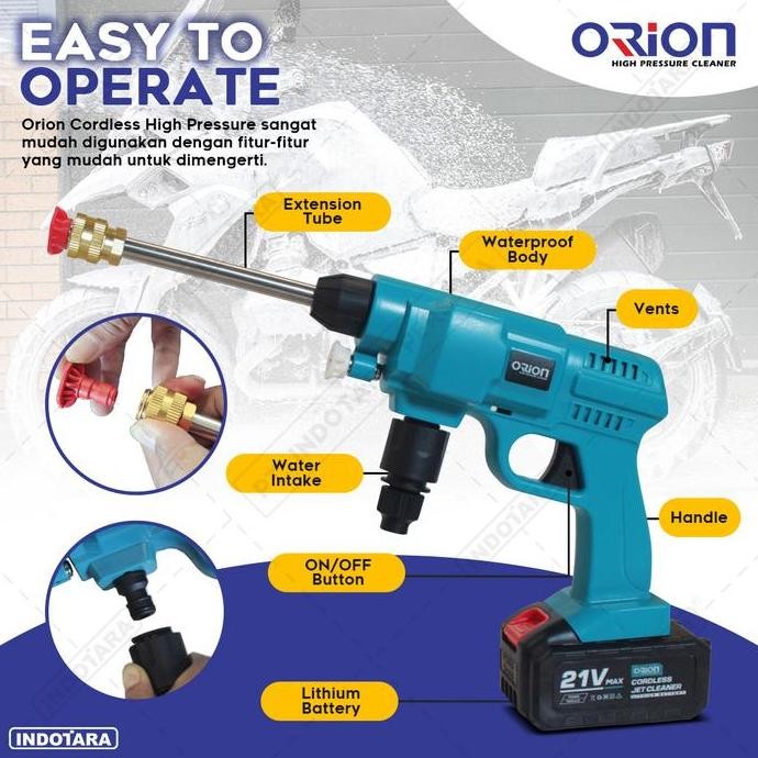 Alat Steam Cuci Motor & Mobil Jet Cleaner Baterai Orion Superjet100-Q1