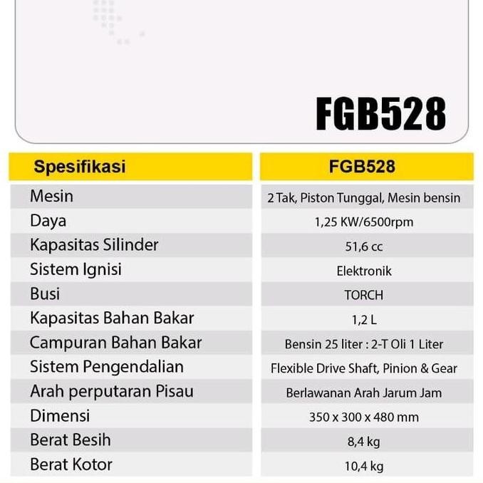Ready Mesin potong rumput gendong Firman FGB 528
