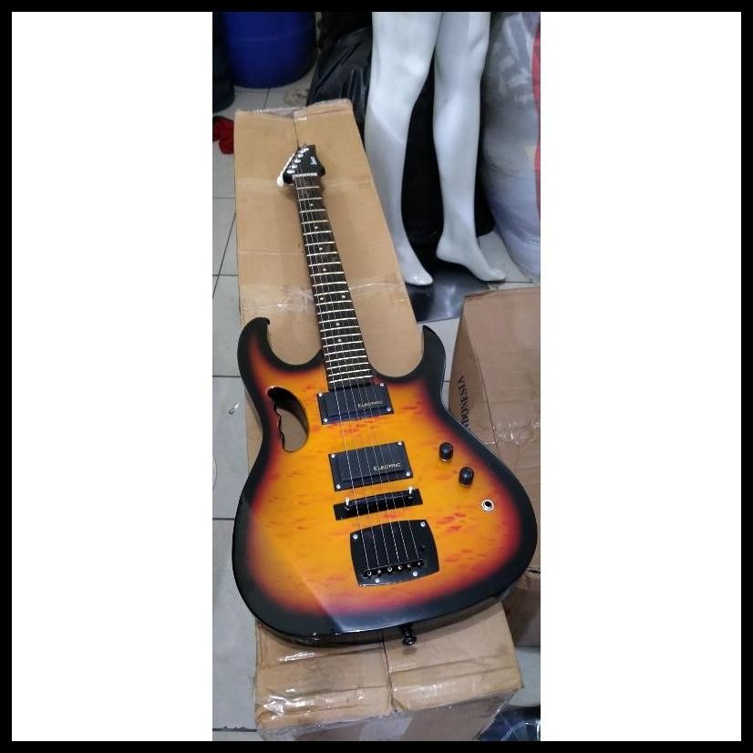 GITAR LISTRIK ELEKTRIK MELODI LORENG MACAN