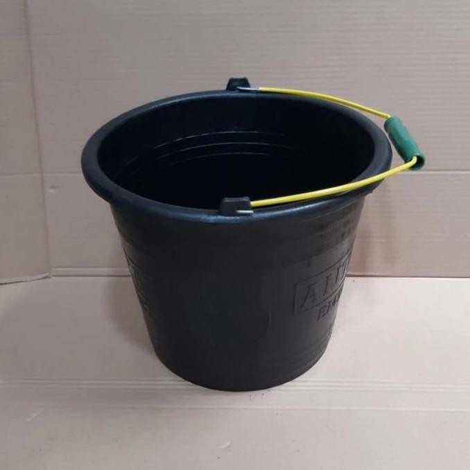 Ember Karet anti pecah uk. 16 Cap kuda mas/ Ember Hitam karet 10 liter murah