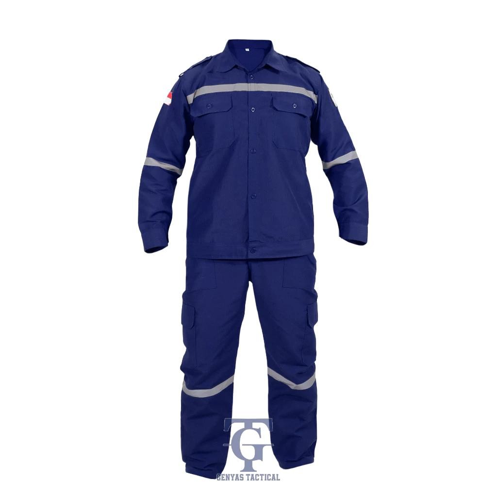 Seragam Kerja Proyek Setelan Wearpack Safety Katelpak Baju Dan Celana Dari Bandung