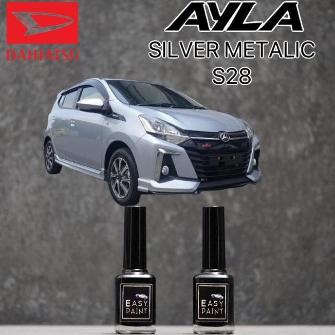 Cat Oles Silver Metalic S28 Daihatsu Ayla Silver Metalik