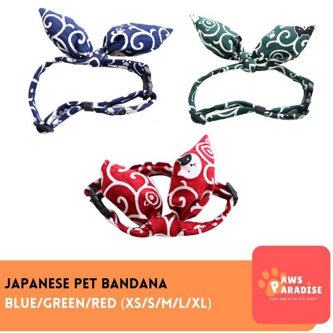 Japanese Bandana Scarf Pet Dog Cat/ Bandana Jepang Scarf Anjing Kucing