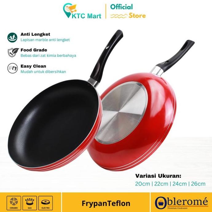 Ktcmart - Tajimawa Frypan 24 Cm / Teflon Goreng / Teflon Masak