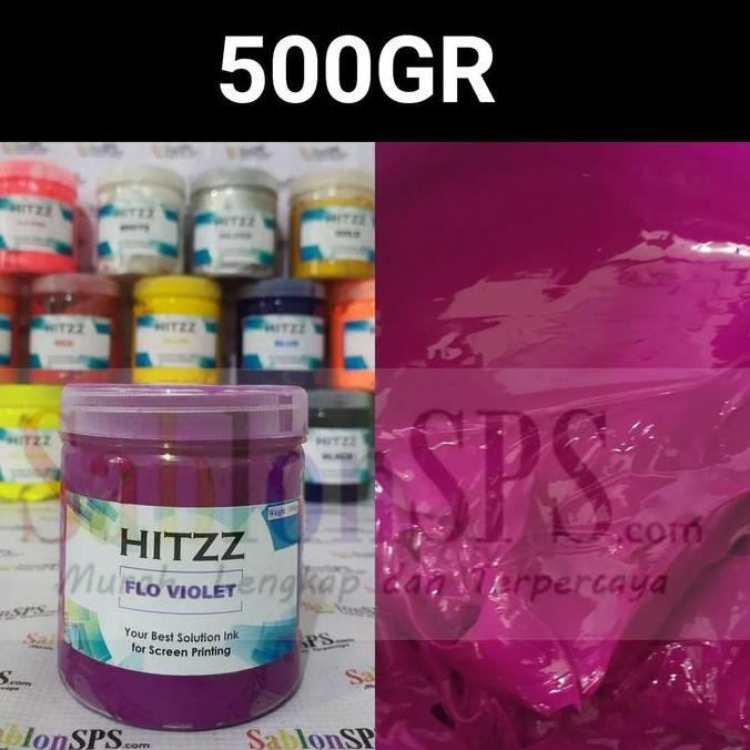

Tinta Plastisol Violet Fluorecent Ungu Stabilo Distro Clothing 500Gr