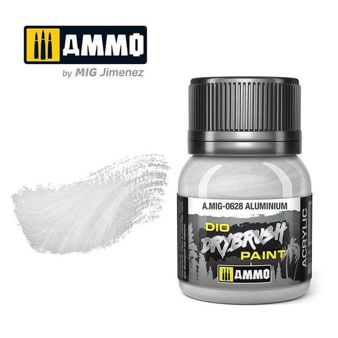 

Amig0628 Aluminium Drybrush Acrylic Paint Ammo (40Ml) - For Model Kit, Mecha, Warhammer, Etc R