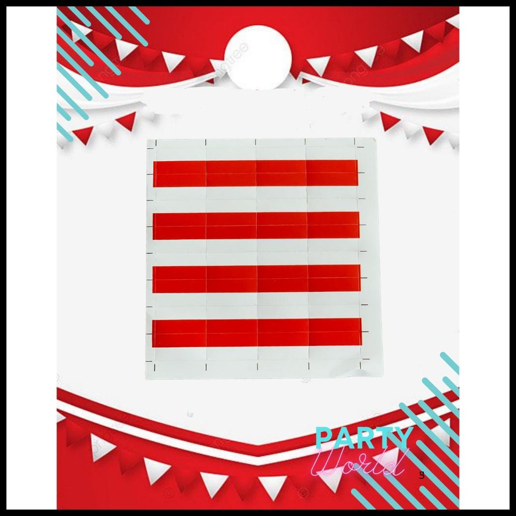 

[5 LEMBAR/ +- 165 PCS] STICKER PIPI BENDERA MERAH PUTIH STIKER 17 AGUSTUS DIRGAHAYU RI STICKER INDONESIA STICKER PIPI INDONESIA