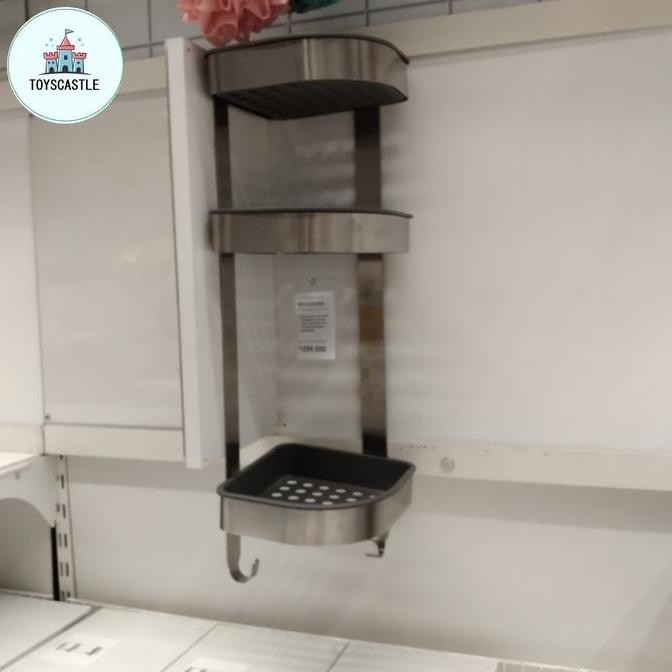 Rak Sabun Utk Kamar Mandi,Rak Sudut Stainless Steel,Rak 3 Tingkat