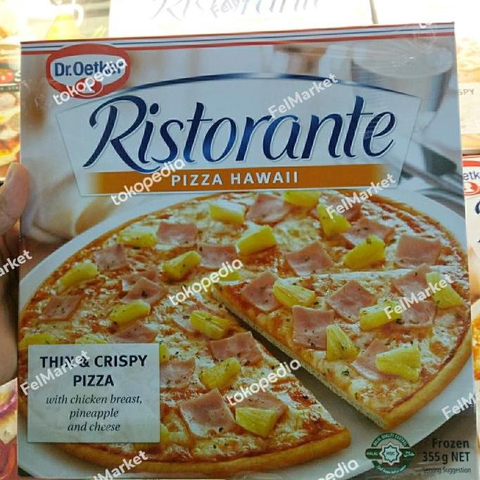 

JB dr oetker pizza ristorante pizza hawai thin&crispy pizza frozen None