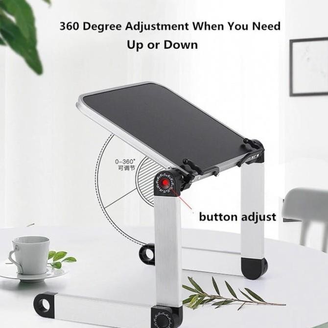 Baru Meja Baca Al-Qur'An Lipat - Stand Buku Adjustable Putar 360 Estetik