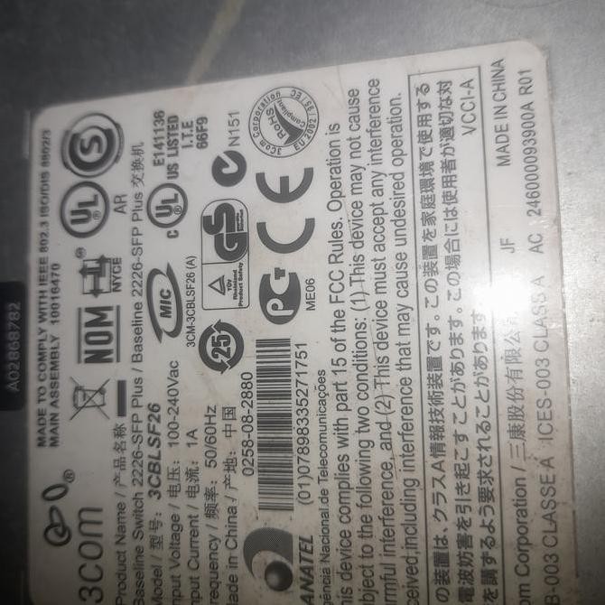 Jual hub 3com switch 24 port hub