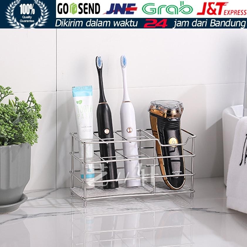 Rak Sikat Gigi Stainless / Rak Sikat Gigi Wall Mounted / Tempat Sikat Gigi Dari Baja Tahan Karat / R